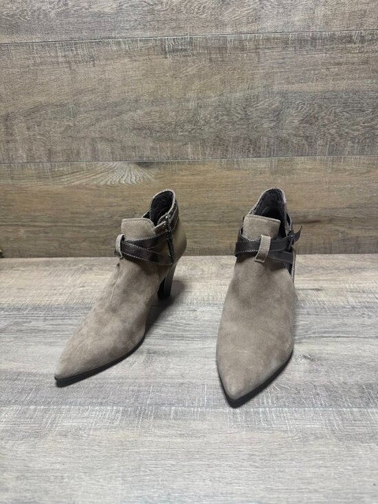 Donald J Pliner Tamy Tan Suede/Leather Ankle Boots Women's Size 9 - Picture 1 of 6